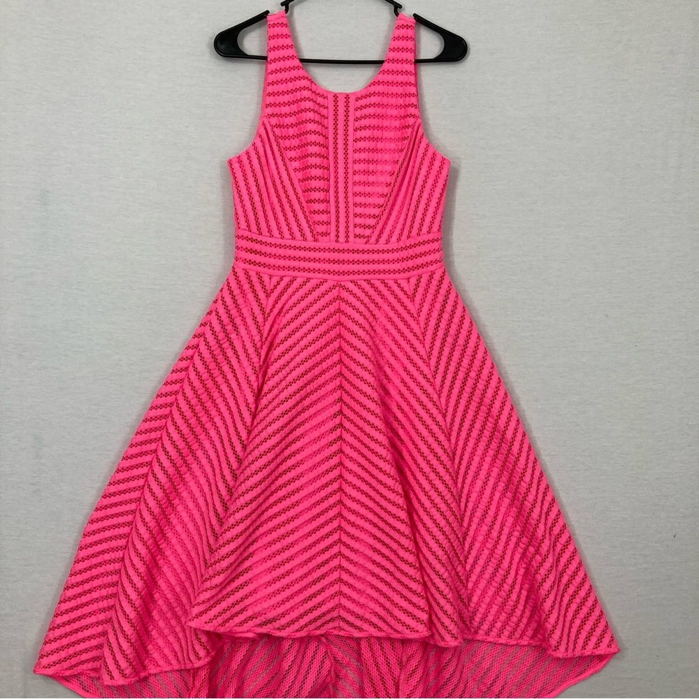Lilly Pulitzer Hot Pink Fit and Flare Midi Dress Medium